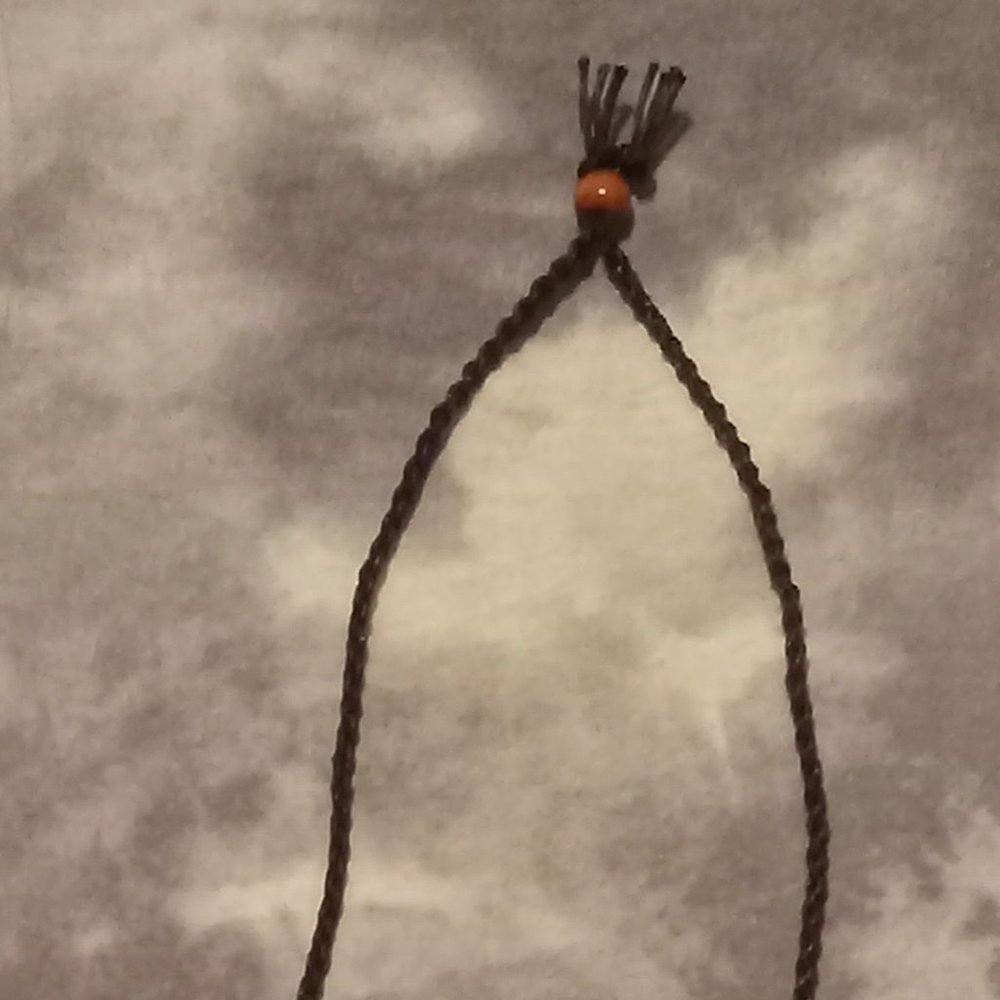 Macrame Interchangeable Stone Pouch Necklace - image 8